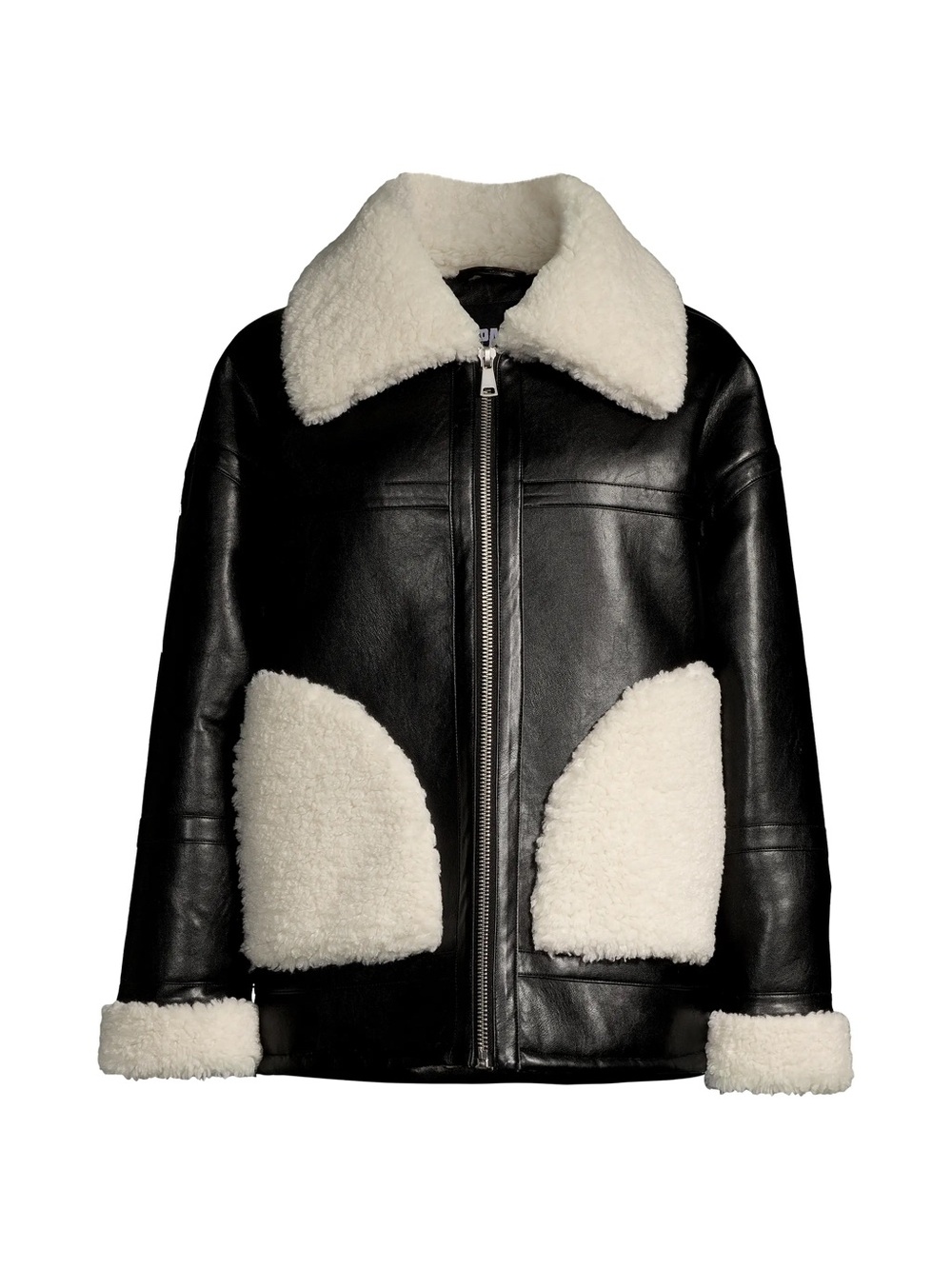 Apparis faux leather and shearling jacket good condition